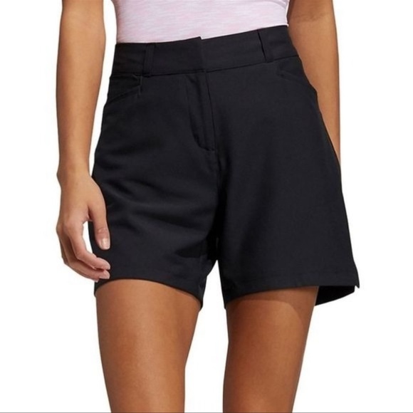 Adidas climalite golf shorts black 6 Bermuda sports walking dressy - Picture 1 of 3